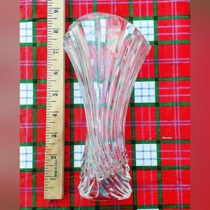 8" Tall Flores Fan Vase by Mikasa - Bud Flair Crystal Glass